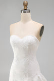 Sweetheart Floral A Line Appliqued Ruffled Short Little White Dress