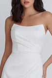 Bodycon Ivory Short Strapless Backless Little White Dress
