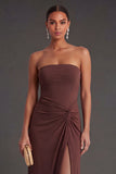 Front Twisted Mermaid Long Formal Dress with Slit