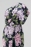 Floral Dark Green One Shoulder Wedding Guest Jumpsuit