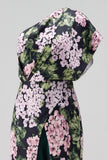 Floral Dark Green One Shoulder Wedding Guest Jumpsuit