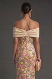 Yellow Mermaid Off the Shoulder Long Formal Dress
