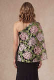 Dark Green Mermaid Floral Long Mother of the Bride Dress with Slit