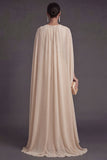 Appliqued Champagne Corset Long Formal Jumpsuits