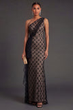 Black One Shoulder Mermaid Long Formal Dress