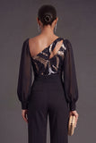 Floral V Neck Ruched Long Formal Jumpsuit