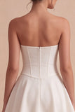 Basque Waits Corset White Short Little White Dress