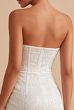 Bodycon Corset White Short Bridal Shower Dress