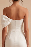 Bodycon Strapless Backless Short Bridal Shower Dress with Bow