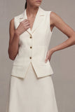 Ivory A Line Single Breasted Midi Blazer Dress