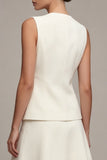Ivory 2 Piece Single Breasted Short Blazer Dress
