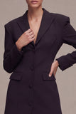 Black Long Sleeves Bodycon Short Blazer Dress