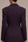 Black Long Sleeves Bodycon Short Blazer Dress