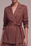 Desert Rose 2 Piece Half Sleeves Short Blazer Dress