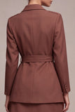 Desert Rose 2 Piece Half Sleeves Short Blazer Dress