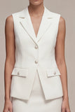 Single Breasted White Bodycon 2 Piece Short Blazer Dress