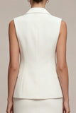 Single Breasted White Bodycon 2 Piece Short Blazer Dress