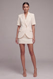 Ivory Peak Lapel 2 Piece Short Blazer Dress