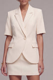 Ivory Peak Lapel 2 Piece Short Blazer Dress