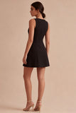 A Line Round Neck Little Black Dress