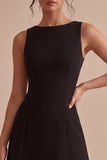 A Line Round Neck Little Black Dress