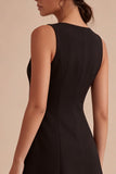 A Line Round Neck Little Black Dress