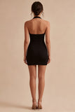 Backless Halter Neck Little Black Dress