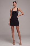 A Line Thick Straps Little Black Dress