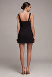A Line Thick Straps Little Black Dress