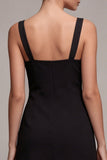 A Line Thick Straps Little Black Dress