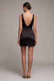 V Neck A Line Sleeveless Little Black Dress