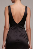 V Neck A Line Sleeveless Little Black Dress