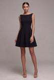 A Line Round Neck Little Black Dress