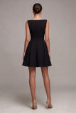 A Line Round Neck Little Black Dress