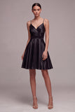 A Line Spaghetti Straps Little Black Dress