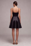 A Line Spaghetti Straps Little Black Dress