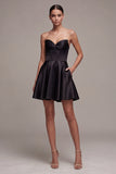 Corset A Line Sweetheart Little Black Dress
