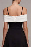 Cold Shoulder A Line Little Black Dress