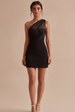 Bodycon Black One Shoulder Little Black Dress