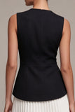 Black and White A Line Pleated Short Formal Dress