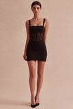 Corset Bodycon Thick Straps Little Black Dress