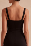 Corset Bodycon Thick Straps Little Black Dress