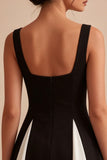 White A Line Thick Straps Little Black Dress