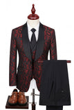 3 Piece Dark Green Shawl Lapel Men's Prom Suits with Pockets