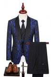 3 Piece Dark Green Shawl Lapel Men's Prom Suits with Pockets