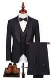 Shawl Lapel Light Blue 3 Piece One Button Men's Prom Suits