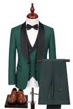 Shawl Lapel Light Blue 3 Piece One Button Men's Prom Suits