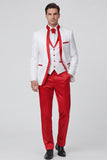 3 Piece Royal Blue One Button Printed Men's Prom Suits with Pockets