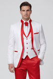 3 Piece Royal Blue One Button Printed Men's Prom Suits with Pockets