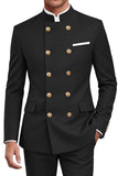 Navy 2 Piece Double Breasted Men's Suits with Pockets